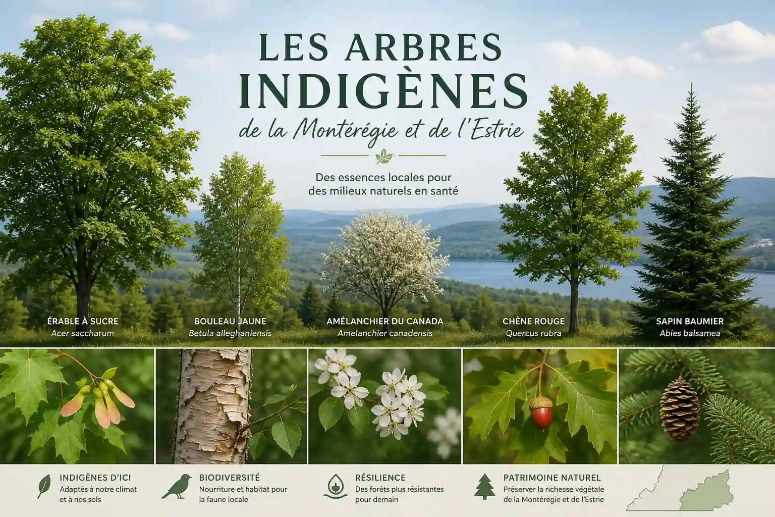 Guide complet des arbres indigènes — Montérégie et Estrie